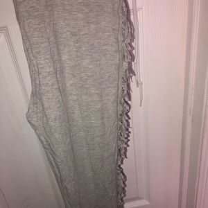 Gray leggings with side design